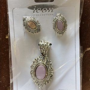 Icon ear rings and pendant